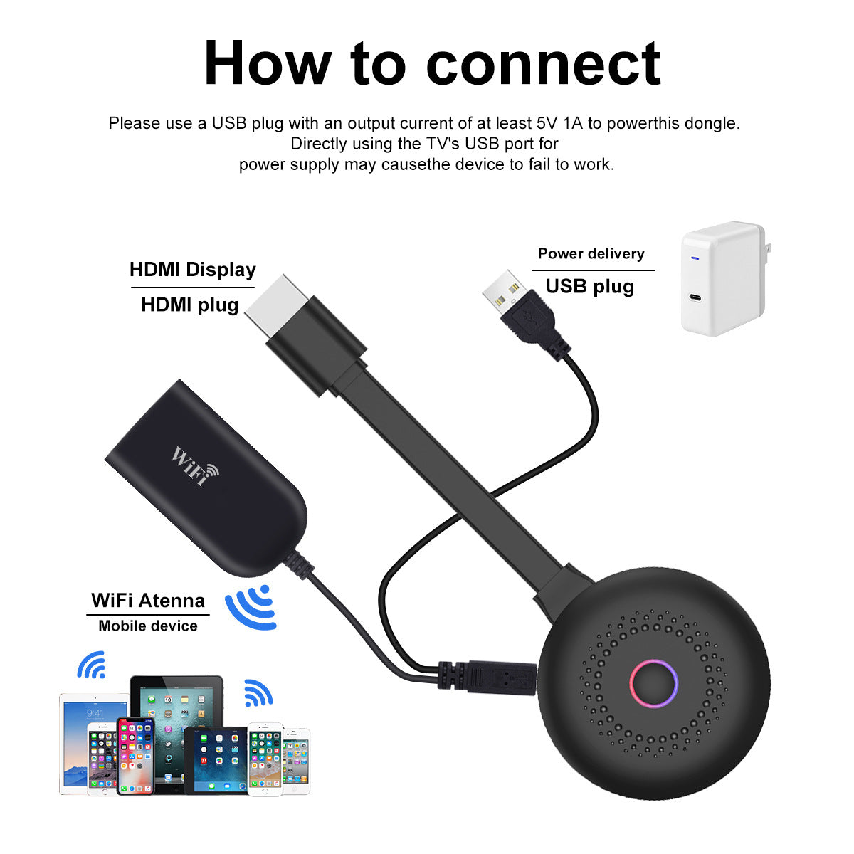 Mobile Phone Wireless Screen Projector