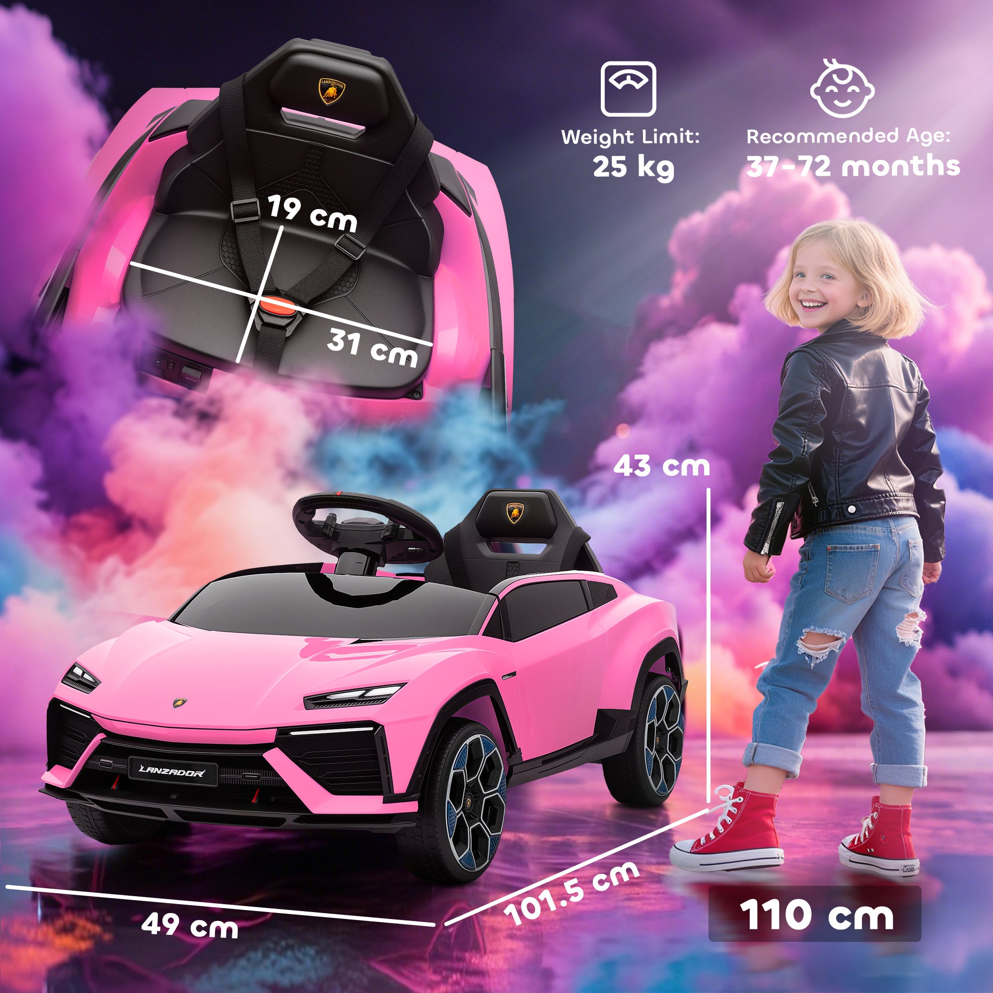 12V Licensed Lamborghini With Remote Control